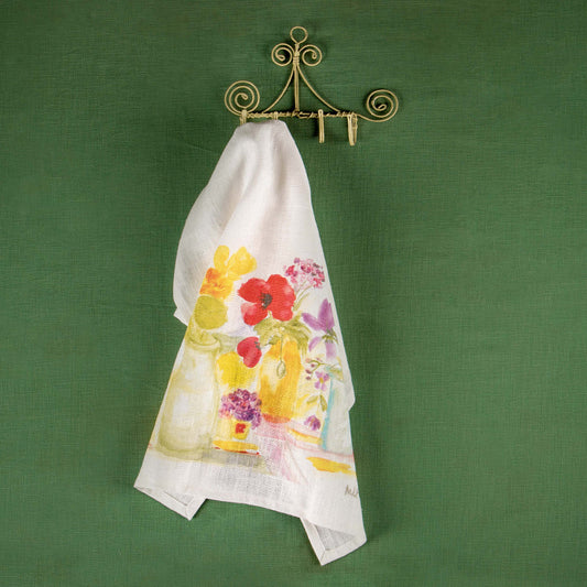 Tea Towel - Spring Flowers Watercolour