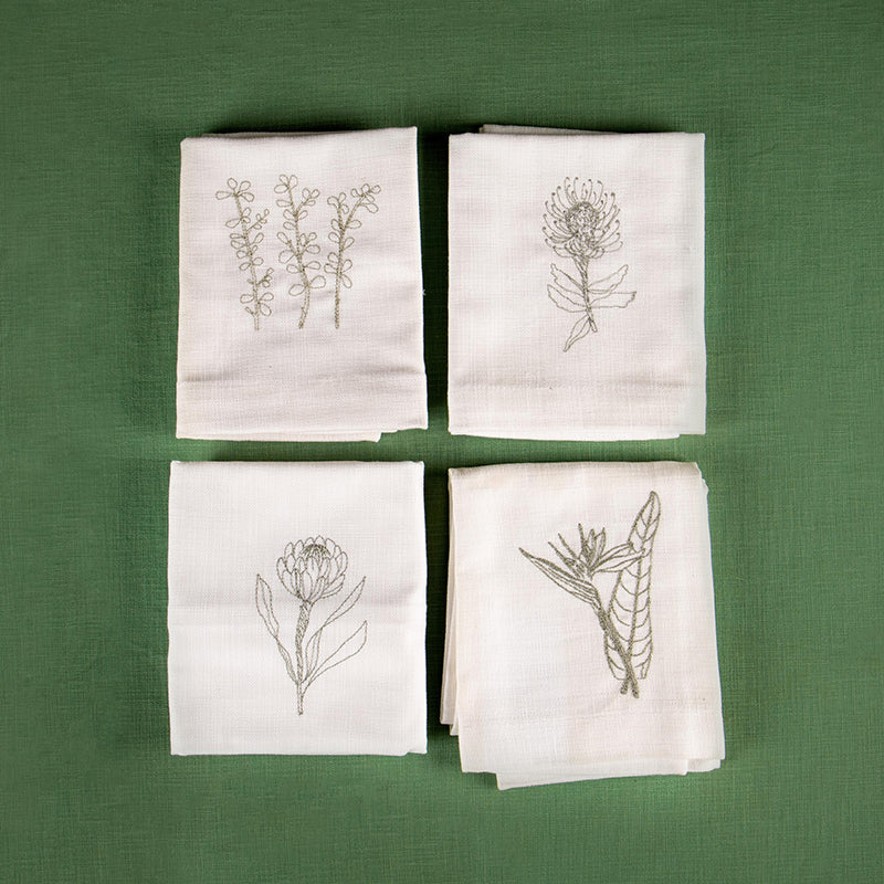 Floral Embroidered Cotton Cloths