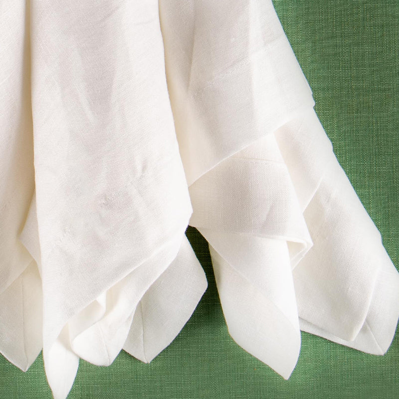 Classic White Linen Napkins