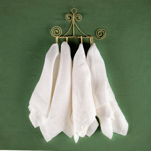 Classic White Linen Napkins