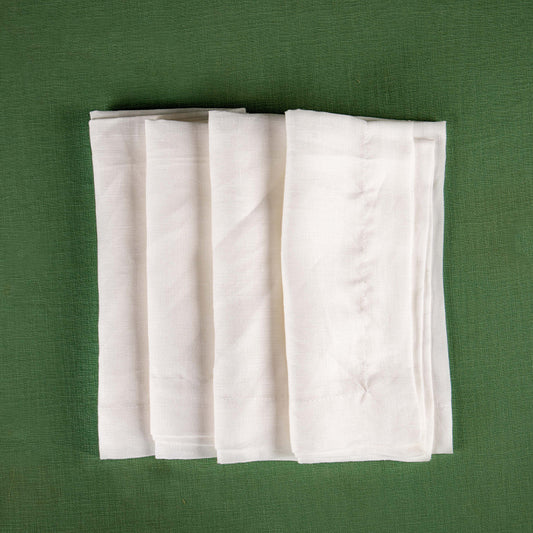 Classic White Linen Napkins