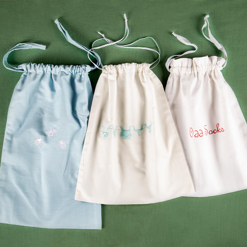 Embroidered Drawstring Bags