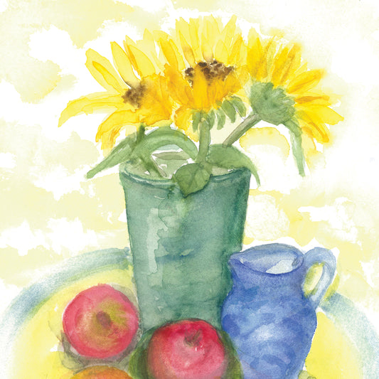 Tea Towel - Sunflowers Watercolour