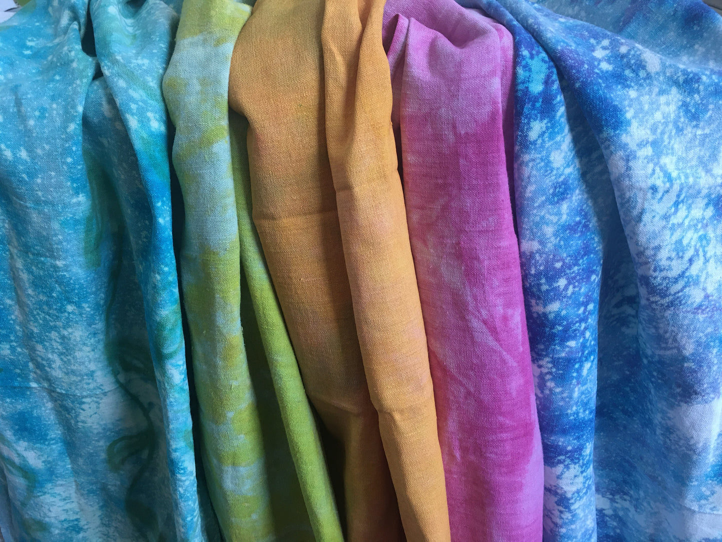 Hand-Dyed linen runners